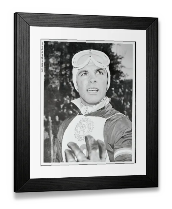 Framed Print : Austrian Olympic Skier Tony Skier in Olympic Ski Wear Framed Print : Austrian Olympic Skier Tony Skier in Olympic Ski Wear