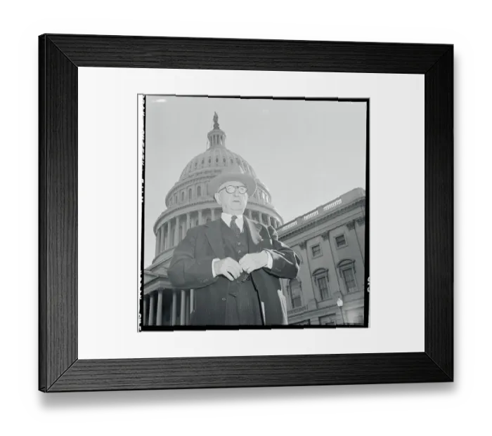 Framed Print : Walter George Posing in Front of the Capitol Dome Framed Print : Walter George Posing in Front of the Capitol Dome