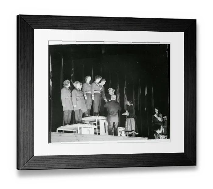 Framed Print : Avery Brundage Awarding Relay Team Framed Print : Avery Brundage Awarding Relay Team