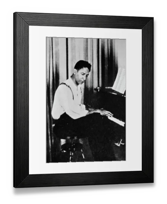 Framed Print : Jelly Roll Morton Playing the Piano Framed Print : Jelly Roll Morton Playing the Piano