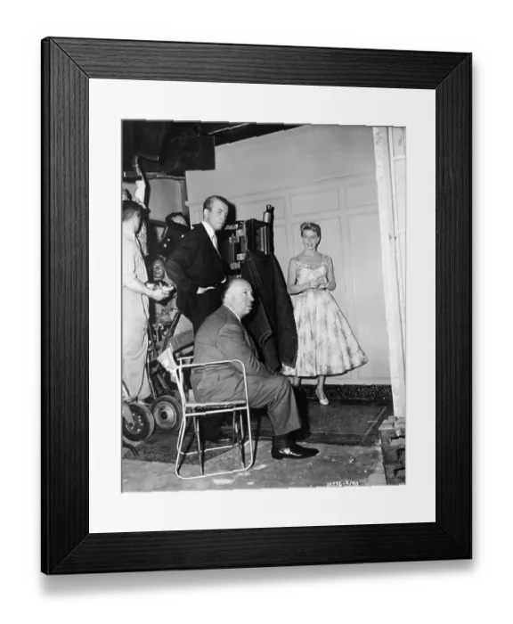 Framed Print : Alfred Hitchcock, Doris Day and James Stewart Framed Print : Alfred Hitchcock, Doris Day and James Stewart