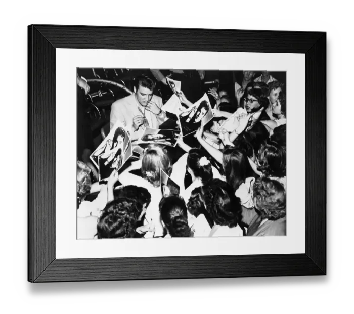 Framed Print : Elvis Presley Signing Autographs Framed Print : Elvis Presley Signing Autographs