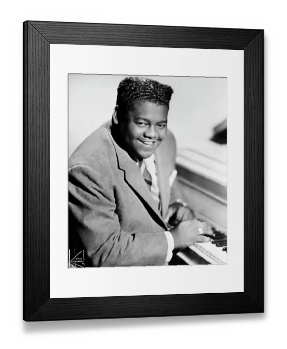 Framed Print : Fats Domino Sitting At Piano