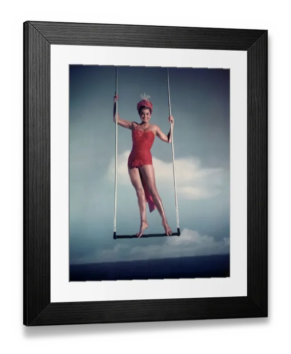Framed Print : Esther Williams on Trapeze Framed Print : Esther Williams on Trapeze