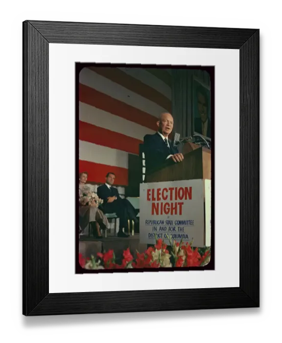 Framed Print : Eisenhower Making Election Speech Framed Print : Eisenhower Making Election Speech