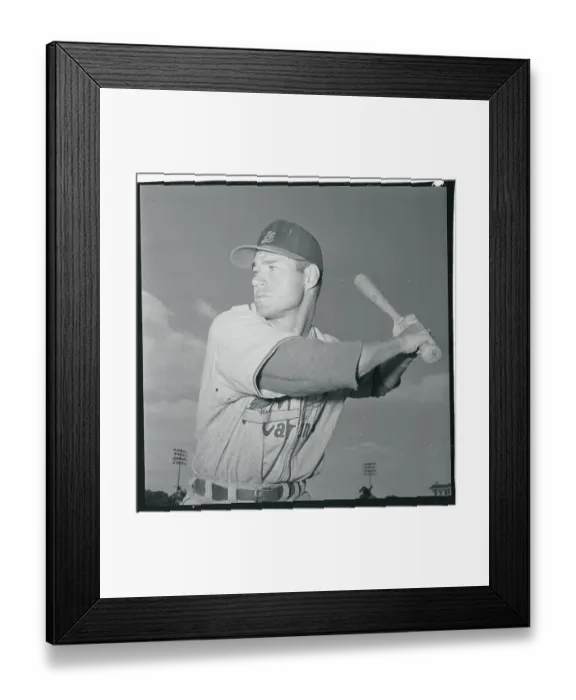 Framed Print : Don Blasingame Holding a Baseball Bat Framed Print : Don Blasingame Holding a Baseball Bat