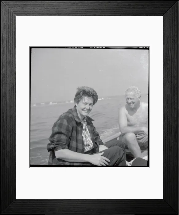 Framed Print : Henriette Rosenberg Sitting in Boat Framed Print : Henriette Rosenberg Sitting in Boat