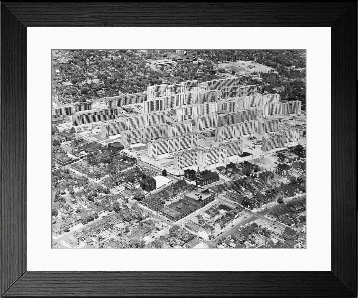 Framed Print : Aerial View of St. Louis Housing Project Framed Print : Aerial View of St. Louis Housing Project