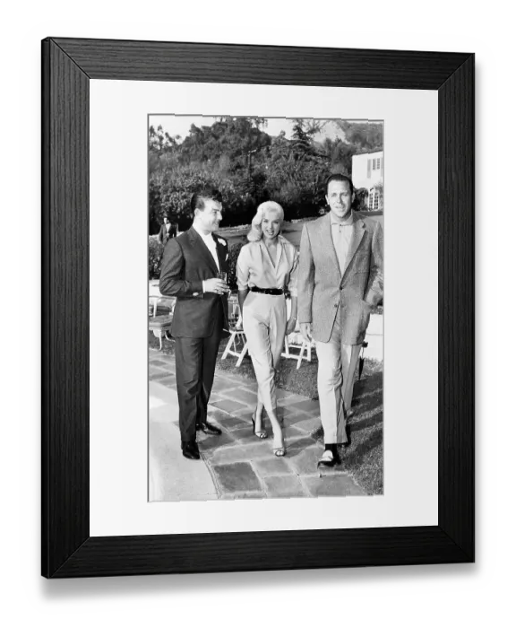 Framed Print : Diana Dors With Husband And Howard Keel Framed Print : Diana Dors With Husband And Howard Keel