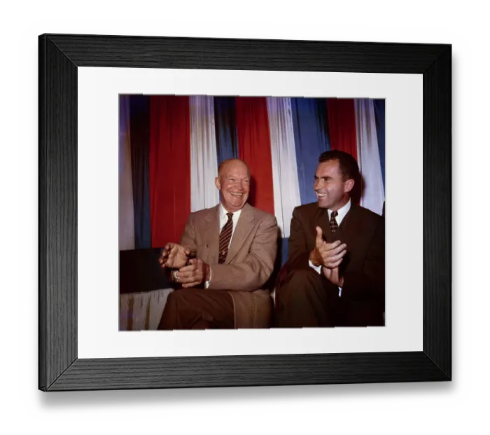 Framed Print : Nixon and Eisenhower on Campaign Kickoff Framed Print : Nixon and Eisenhower on Campaign Kickoff