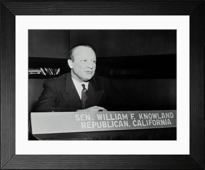 Framed Print : Portrait of William F Knowland Framed Print : Portrait of William F Knowland