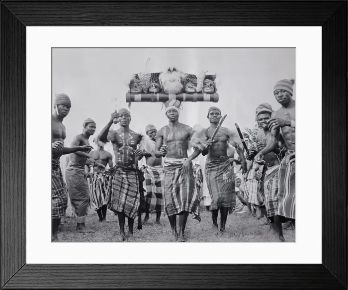 Framed Print : Nigerian Warriors Dancing Framed Print : Nigerian Warriors Dancing