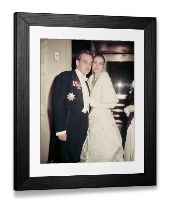 Framed Print : Grace Kelly and Prince Rainier Posing Together Framed Print : Grace Kelly and Prince Rainier Posing Together