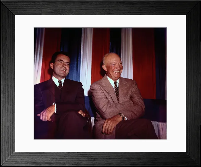 Framed Print : Nixon and Eisenhower Having a Conversation Framed Print : Nixon and Eisenhower Having a Conversation