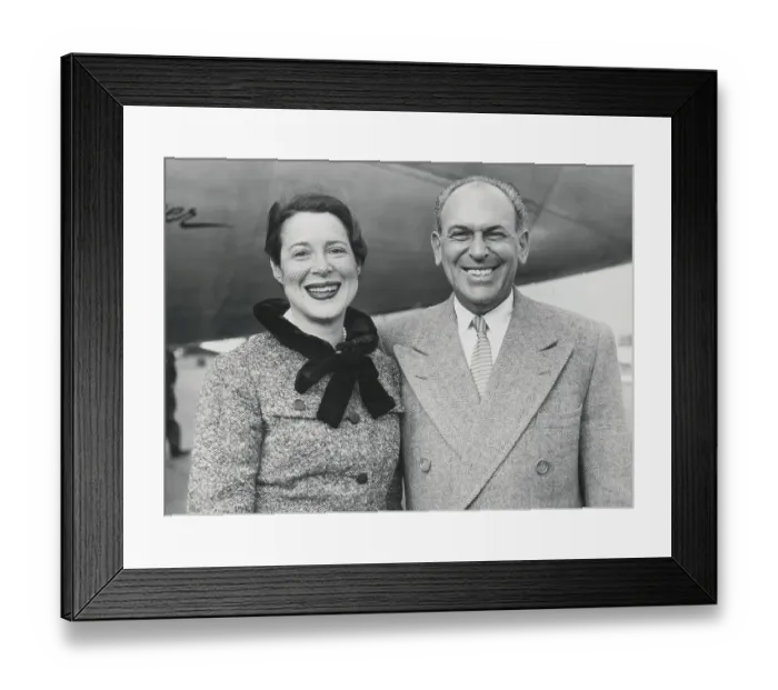 Framed Print : Moss Hart and Kitty Carlisle Smiling