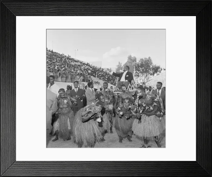 Framed Print : Louis Armstrong Being Carried into Recital