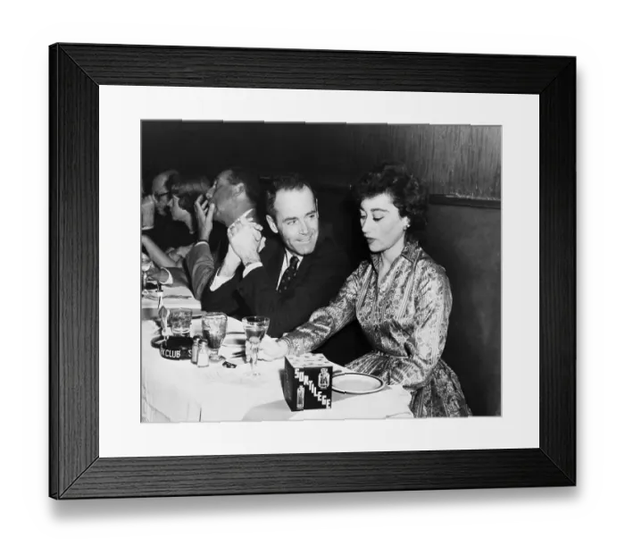 Framed Print : Henry Fonda with Afdera Franchetti Framed Print : Henry Fonda with Afdera Franchetti