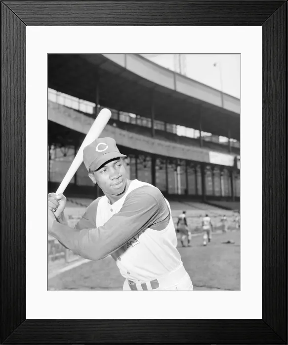 Framed Print : Frank Robinson Posing In Batting Stance Framed Print : Frank Robinson Posing In Batting Stance