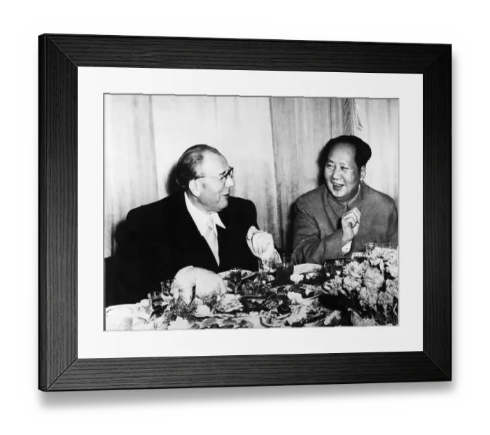 Framed Print : Otto Grotewohl Chats With Mao Tse-Tung