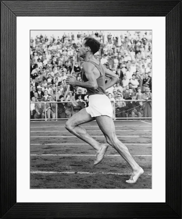 Framed Print : Medalist John Landy Running During Melbourne Olympic Games Framed Print : Medalist John Landy Running During Melbourne Olympic Games