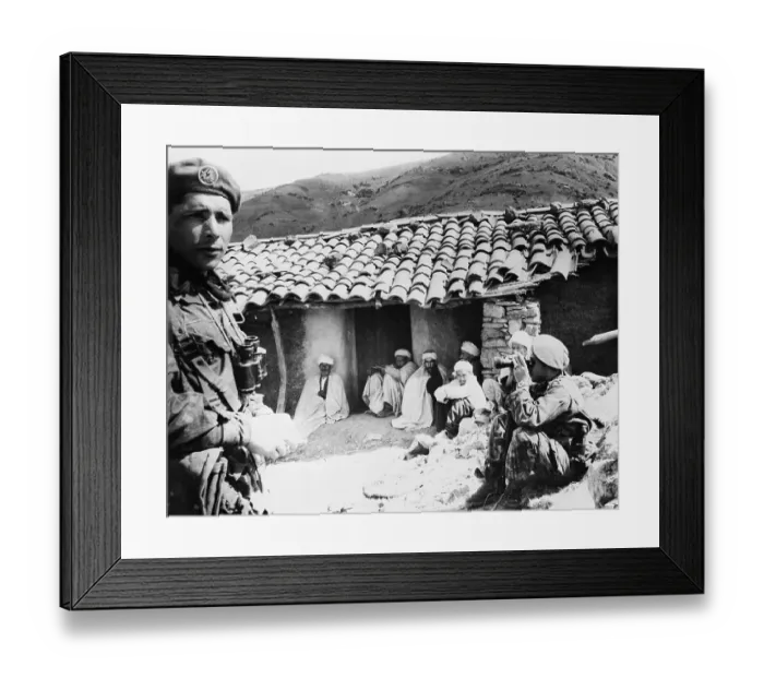 Framed Print : French Paratroops Occupying an Algerian Village Framed Print : French Paratroops Occupying an Algerian Village