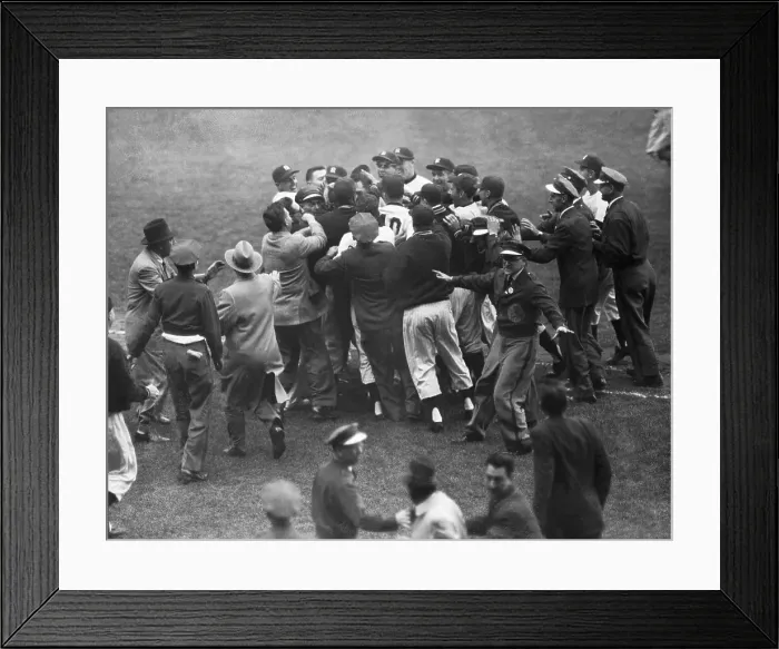 Framed Print : Don Larsen Being Rushed by Teammates Framed Print : Don Larsen Being Rushed by Teammates