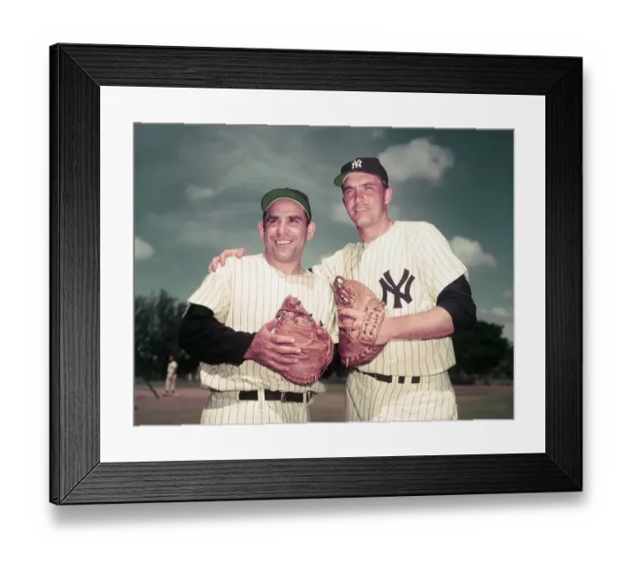 Framed Print : Baseball Players Yogi Berra and Johnny Blanchard Framed Print : Baseball Players Yogi Berra and Johnny Blanchard