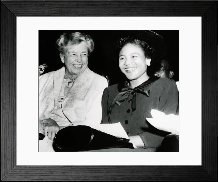 Framed Print : Portrait of Eleanor Roosevelt and Autherine Lucy Framed Print : Portrait of Eleanor Roosevelt and Autherine Lucy