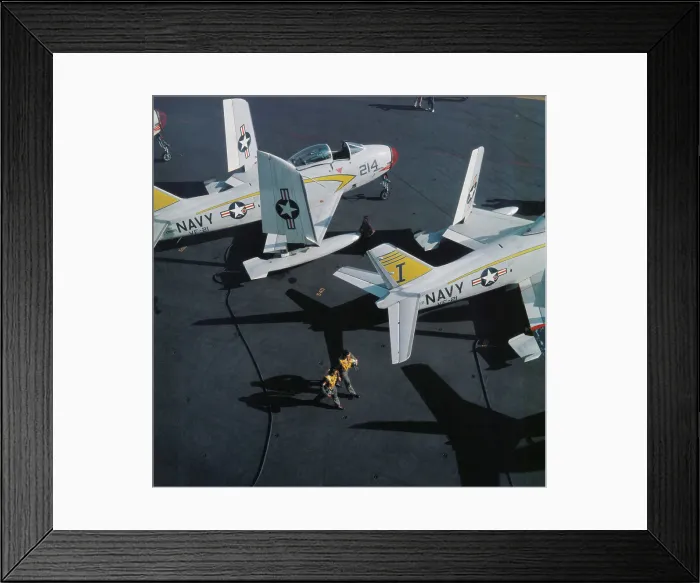 Framed Print : Planes Aboard the USS Forrestal Framed Print : Planes Aboard the USS Forrestal