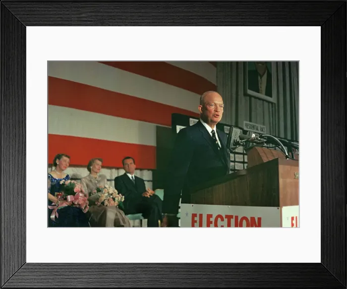 Framed Print : Eisenhower Making Election Speech Framed Print : Eisenhower Making Election Speech