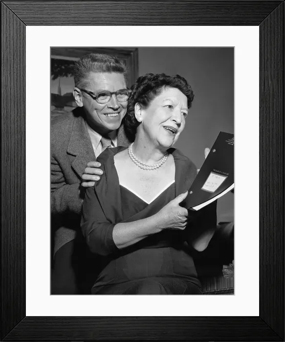 Framed Print : Francis Goodrich and Albert Hackett Smiling Framed Print : Francis Goodrich and Albert Hackett Smiling