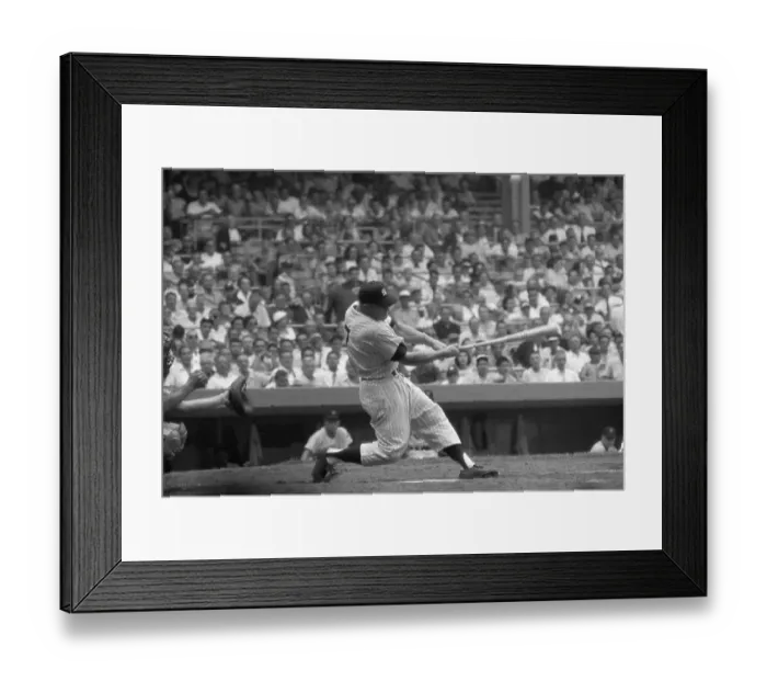 Framed Print : New York Yankees Batter Mickey Mantle