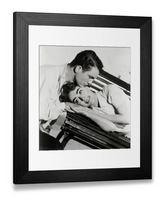Framed Print : Joan Crawford and Cliff Robertson