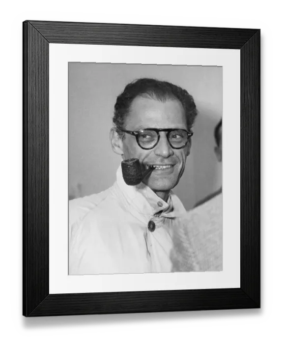 Framed Print : American Playwright Arthur Miller Smoking a Pipe Framed Print : American Playwright Arthur Miller Smoking a Pipe