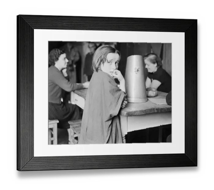 Framed Print : Girl Looking Bewildered And Sad Framed Print : Girl Looking Bewildered And Sad