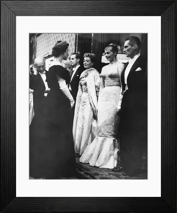 Framed Print : The Queen Of England Meets Anita Ekberg 1956 Framed Print : The Queen Of England Meets Anita Ekberg 1956