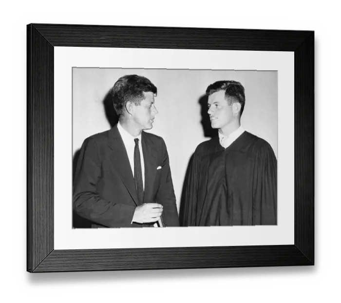 Framed Print : Edward Kennedy With Senator John Kennedy Framed Print : Edward Kennedy With Senator John Kennedy