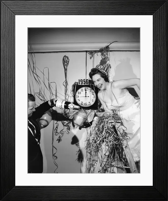Framed Print : People Celebrating the New Year Framed Print : People Celebrating the New Year