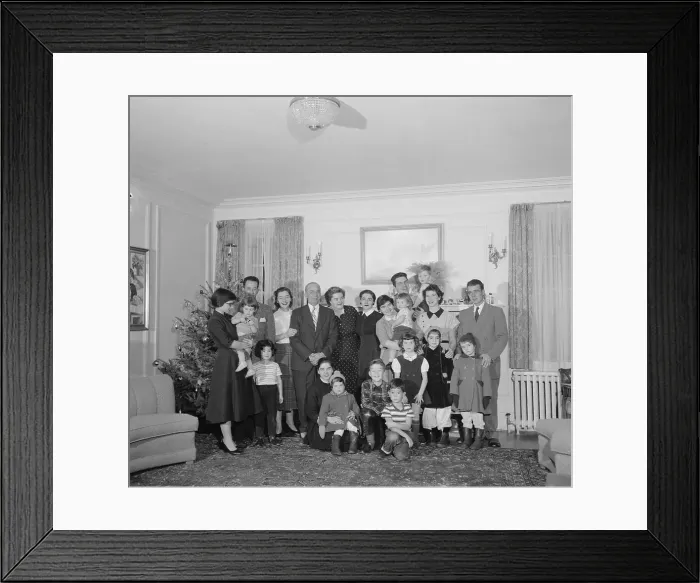 Framed Print : Portrait of Dionne Family Framed Print : Portrait of Dionne Family