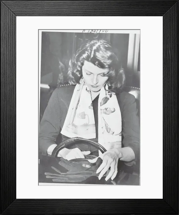 Framed Print : Rita Hayworth Looking Grim Framed Print : Rita Hayworth Looking Grim