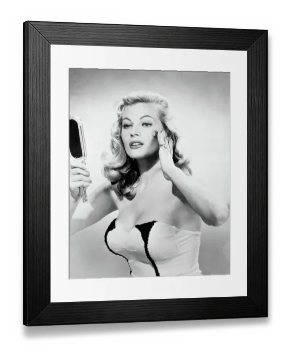 Framed Print : Anita Ekberg Applying Facial Mask Framed Print : Anita Ekberg Applying Facial Mask