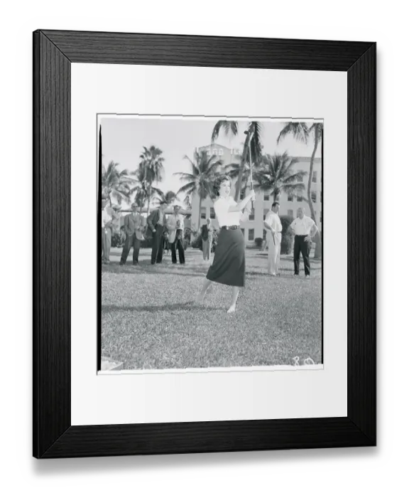 Framed Print : Gloria DeHaven Swinging a Golf Club Framed Print : Gloria DeHaven Swinging a Golf Club
