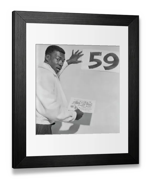Framed Print : Johnny Akers Showing His Mementos Framed Print : Johnny Akers Showing His Mementos