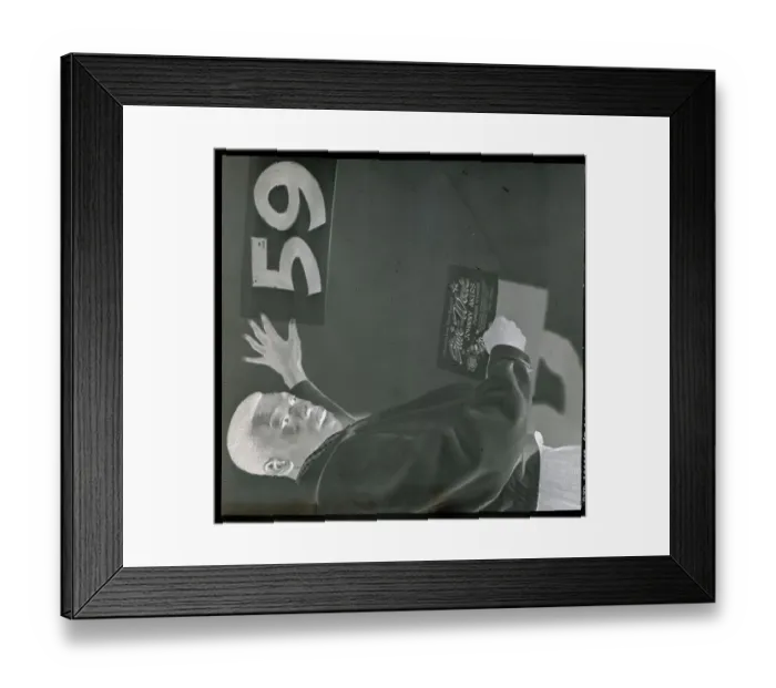 Framed Print : Johnny Akers Showing His Mementos Framed Print : Johnny Akers Showing His Mementos