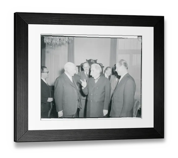 Framed Print : Albert Schweitzer and Federal President Framed Print : Albert Schweitzer and Federal President