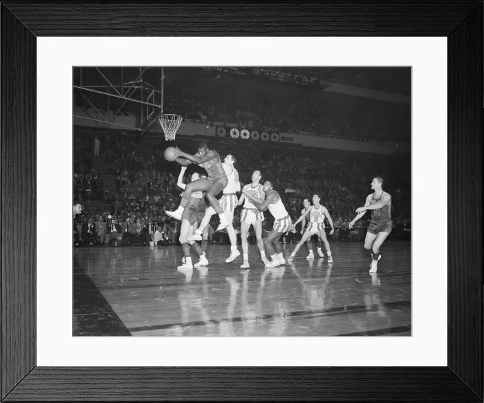 Framed Print : Earl Lloyd Grabbing Loose Ball Framed Print : Earl Lloyd Grabbing Loose Ball