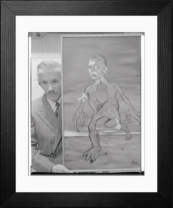 Framed Print : Alberto Trevisan and Painting Framed Print : Alberto Trevisan and Painting