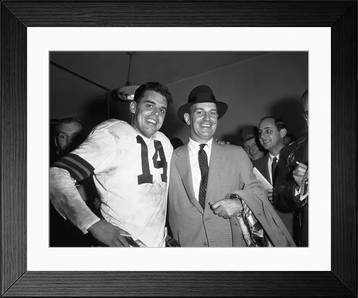 Framed Print : Otto Graham and Paul Brown Smiling Framed Print : Otto Graham and Paul Brown Smiling
