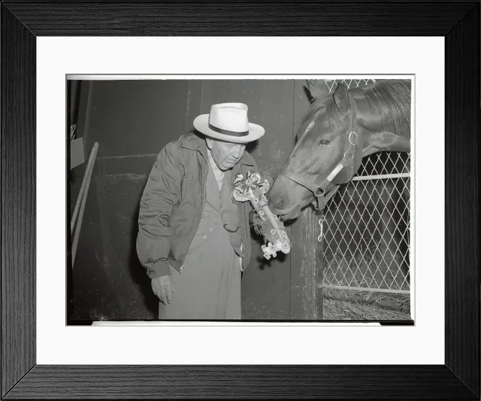 Framed Print : Sunny Jim Fitzsimmons Standing Next to Horse Called Nashua Framed Print : Sunny Jim Fitzsimmons Standing Next to Horse Called Nashua