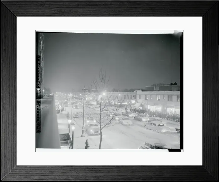 Framed Print : View of First Seasons Snowfall Framed Print : View of First Seasons Snowfall